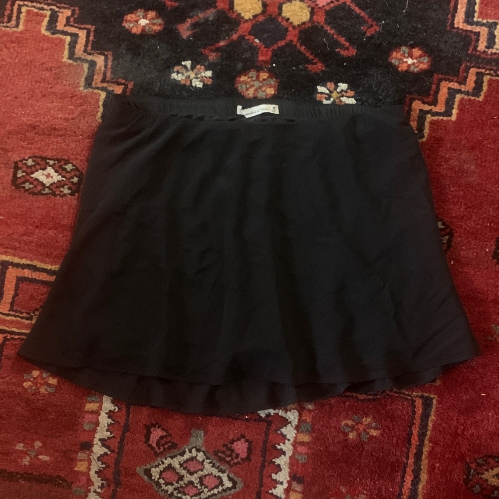 Abercrombie & Fitch Black Mini tenis Skirt M